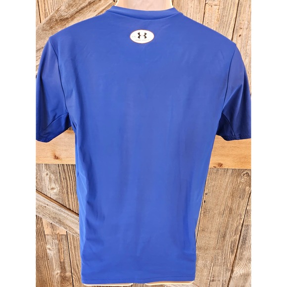 Mens under armour compression XXL 2XL Short Sleeve blue heat gear EUC ^* - Picture 2 of 5